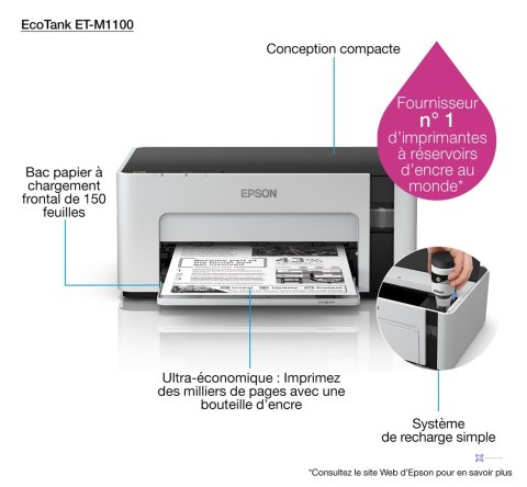 Drukarka atramentowa Epson EcoTank M1100 (OUTLET)