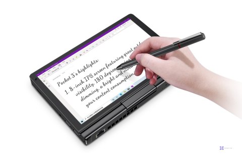 Laptop GPD-Pocket-3K1 i3-1125G4/8" WUXGA (1920x1200) Touchscreen IPS/x360/LAN/16GB/SSD 512GB/BT/BLKB/FPR/x360/Win 11 Graphite