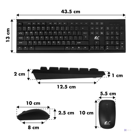 NANORS KLAWIATURA + MYSZ BEZPRZEWODOWA COMBO RS580 (OUTLET)