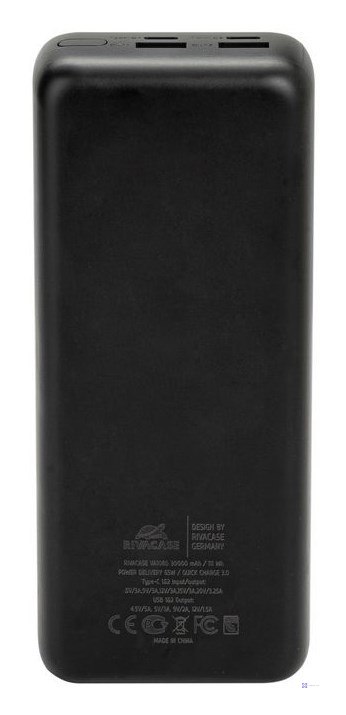 Rivacase VA1080 bank mocy Litowo-polimerowy (LiPo) 30000 mAh Czarny, Niebieski