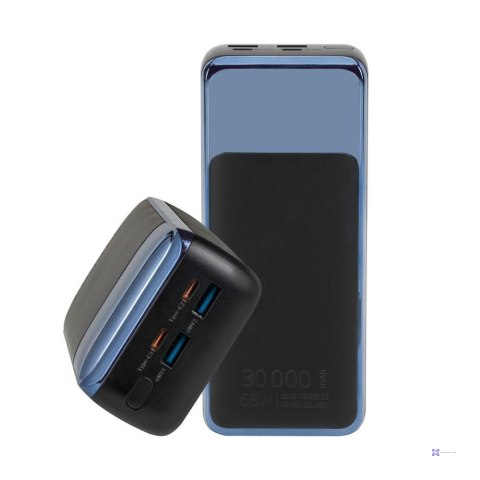 Rivacase VA1080 bank mocy Litowo-polimerowy (LiPo) 30000 mAh Czarny, Niebieski