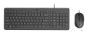 Zestaw klawiatura + mysz HP 150 Wired Mouse and Keyboard przewodowe czarne Niemiecki układ klawiszy 240J7AA#ABD