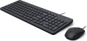 Zestaw klawiatura + mysz HP 150 Wired Mouse and Keyboard przewodowe czarne Niemiecki układ klawiszy 240J7AA#ABD