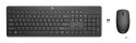 Zestaw klawiatura + mysz HP 230 Wireless Mouse and Keyboard Combo bezprzewodowe czarne Niemiecki układ klawiszy QWERTZ 18H24AA#A