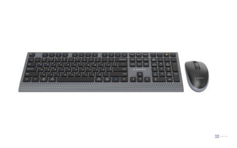 GEMBIRD BEZPRZEWODOWY ZESTAW KLAWIATURY + MYSZ DUAL MODE, 2.4 GHZ + BT, SLIM, UKŁAD RU, KOLOR CZARNY