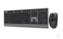 GEMBIRD BEZPRZEWODOWY ZESTAW KLAWIATURY + MYSZ DUAL MODE, 2.4 GHZ + BT, SLIM, UKŁAD RU, KOLOR CZARNY