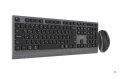 GEMBIRD BEZPRZEWODOWY ZESTAW KLAWIATURY + MYSZ DUAL MODE, 2.4 GHZ + BT, SLIM, UKŁAD RU, KOLOR CZARNY