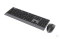 GEMBIRD BEZPRZEWODOWY ZESTAW KLAWIATURY + MYSZ DUAL MODE, 2.4 GHZ + BT, SLIM, UKŁAD RU, KOLOR CZARNY
