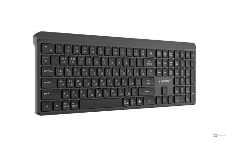 GEMBIRD BEZPRZEWODOWY ZESTAW KLAWIATURY + MYSZ SLIM PRO BUSINESS, DUAL MODE: 2,4 GHZ + BT, UKŁAD RU, KOLOR CZARNY