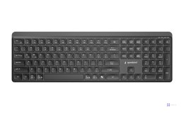 GEMBIRD BEZPRZEWODOWY ZESTAW KLAWIATURY + MYSZ SLIM PRO BUSINESS, DUAL MODE, 2,4 GHZ + BT, UKŁAD US, KOLOR CZARNY