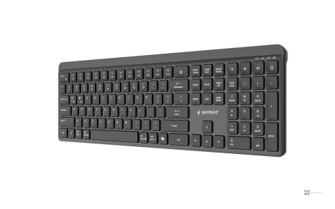 GEMBIRD BEZPRZEWODOWY ZESTAW KLAWIATURY + MYSZ SLIM PRO BUSINESS, DUAL MODE, 2,4 GHZ + BT, UKŁAD US, KOLOR CZARNY