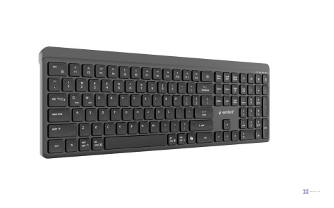 GEMBIRD BEZPRZEWODOWY ZESTAW KLAWIATURY + MYSZ SLIM PRO BUSINESS, DUAL MODE, 2,4 GHZ + BT, UKŁAD US, KOLOR CZARNY