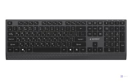 GEMBIRD PRZEWODOWA KLAWIATURA MULTIMEDIALNA SLIM USB-C, RU LAYOUT, CZARNA