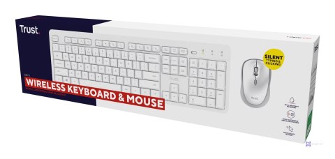 Klawiatura + mysz Trust ODY II Wireless White US