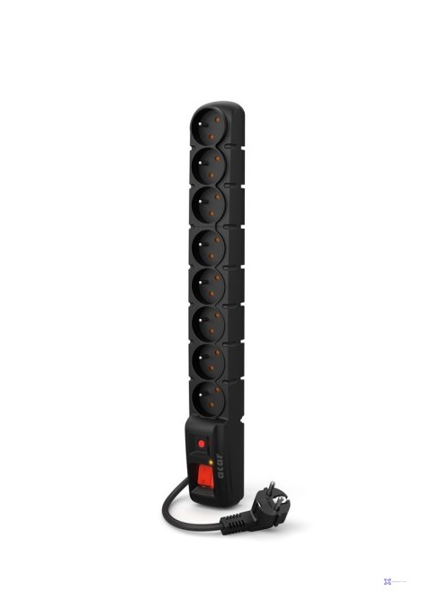 Listwa przeciwprzepięciowa Acar S8 PRO (1,5m ; czarny)