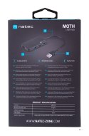 Hub NATEC Moth NHU-1342 (4x USB 3.0; kolor czarny)