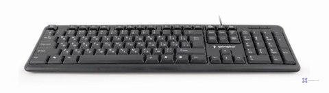 Klawiatura GEMBIRD KB-U-103-RU (USB 2.0; (US); kolor czarny)