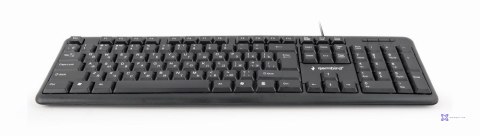 Klawiatura GEMBIRD KB-U-103-RU (USB 2.0; (US); kolor czarny)