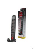 Listwa przeciwprzepięciowa Acar F4 USB A+C (szybka ładowarka) 3m ; czarny