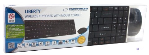 Zestaw klawiatura + mysz Esperanza EK122K (USB 2.0; (US); kolor czarny; laserowa)