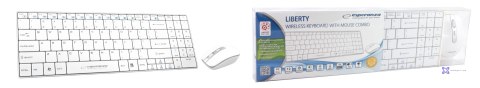 Zestaw klawiatura + mysz Esperanza EK122W (USB 2.0; kolor biały; laserowa)