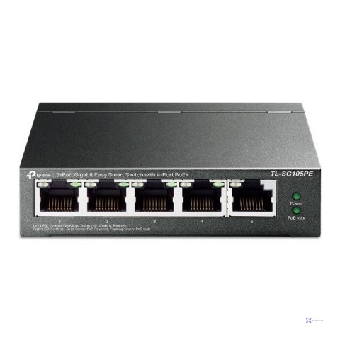 SWITCH TP-Link TL-SG105PE, 5 portów RJ45 10/100/1000 Mb/s, 4 porty PoE+