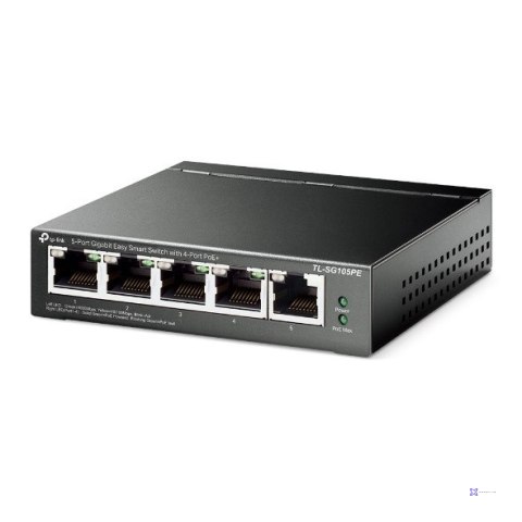 SWITCH TP-Link TL-SG105PE, 5 portów RJ45 10/100/1000 Mb/s, 4 porty PoE+