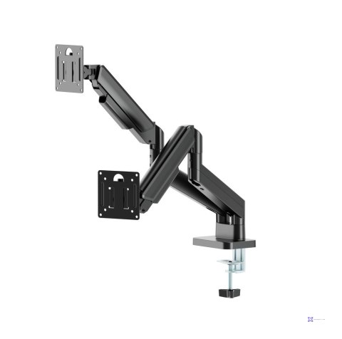 GEMBIRD BIURKOWE RAMIĘ/UCHWYT NA DWA MONITORY (REGULOWANE) 17"-32", OBCIĄŻENIE DO 10KG, KOLOR CZARNY