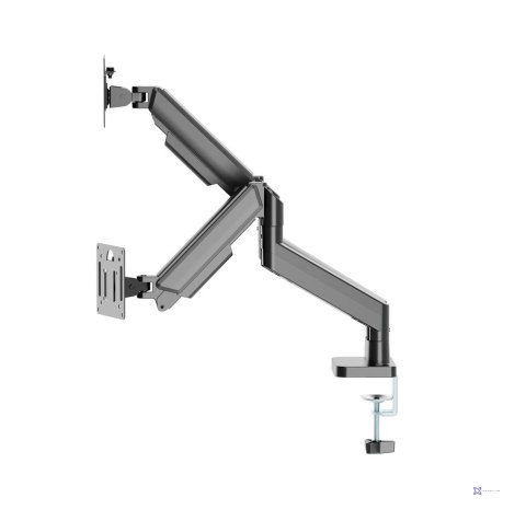 GEMBIRD BIURKOWE RAMIĘ/UCHWYT NA DWA MONITORY (REGULOWANE) 17"-32", OBCIĄŻENIE DO 10KG, KOLOR CZARNY