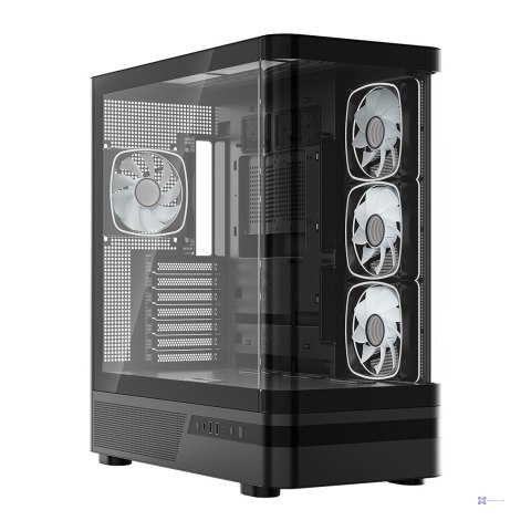 MODECOM OBUDOWA VOLCANO AQ 100 ARGB MIDI CZARNA