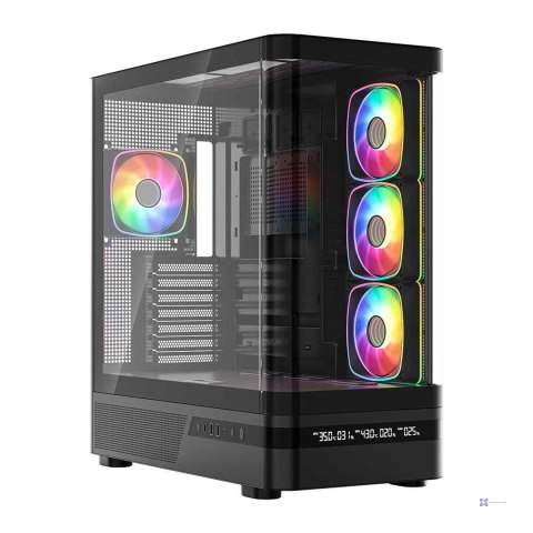 MODECOM OBUDOWA VOLCANO AQ 200 ARGB MIDI CZARNA