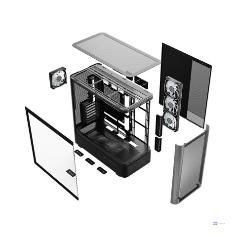 MODECOM OBUDOWA VOLCANO AQ 300 ARGB MIDI CZARNA