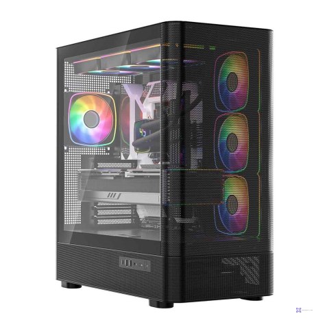 MODECOM OBUDOWA VOLCANO AQ 300 ARGB MIDI CZARNA