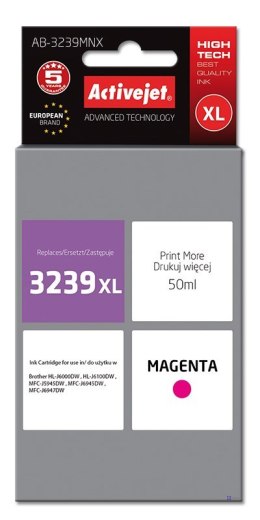 Activejet AB-3239MNX Tusz (zamiennik Brother LC3239XLM; Supreme; 50 ml; purpurowy)