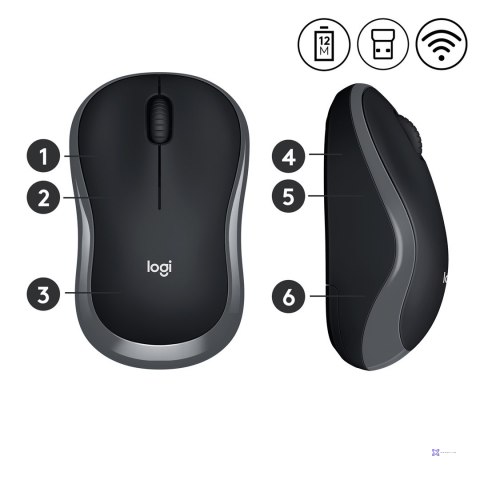 Mysz Logitech 910-002238 (optyczna; 1000 DPI; kolor szary) (OUTLET)