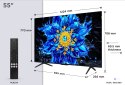 Telewizor TCL 55P8L QLED 55" 4K Ultra HD 144Hz Google TV Dolby Atmos Czarny (OUTLET)