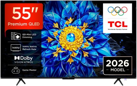 Telewizor TCL 55P8L QLED 55" 4K Ultra HD 144Hz Google TV Dolby Atmos Czarny (OUTLET)