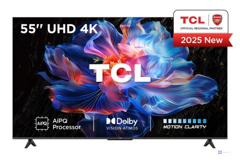 Telewizor TCL 55V6C DLED 55'' 4K Ultra HD Google TV Dolby Atmos DVB-T2 Metaliczny (WYPRZEDAŻ)