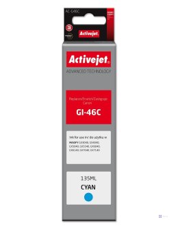 Activejet AC-G46C Buteleczka z tuszem z atramentem (zamiennik Canon GI-46C; Supreme; 135 ml; niebieski)
