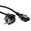 Kabel Akyga AK-PC AK-PC-06A (Hybrydowa standardu C/E/F (CEE 7/7) M - C13 M; 3m; kolor czarny)