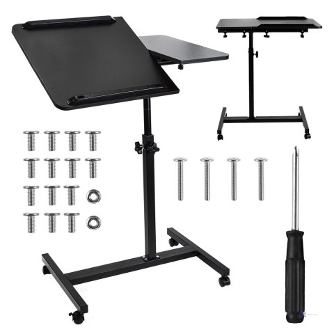 MACLEAN MOBILNE BIURKO/STAND NA LAPTOP, CZARNE, REGULACJA WYSOKOŚC 59-89CM, MAX. 30KG MC-121 B