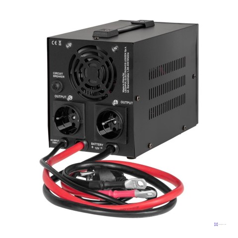 REBEL ZASILACZ AWARYJNY LFP4 Z CZYSTYM PRZEBIEGIEM SINUSOIDALNYM I FUNKCJĄ ŁADOWANIA 12V 230V 800VA/500W
