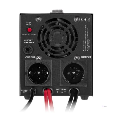 Zasilacz awaryjny KEMOT PROsinus-1000 przetwornica z czystym przebiegiem sinusoidalnym i funkcją ładowania 12V 230V 1000VA/700W 