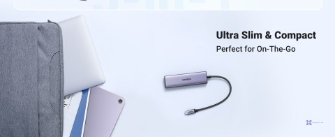 Ugreen Adapter HUB CM511 USB-C do HDMI, 3x USB-A 3.0, SD/TF