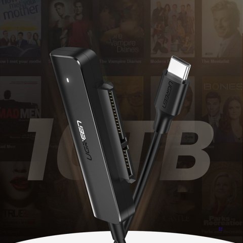 Ugreen Adapter USB-C 3.0 Do Dysku SATA 2.5 50cm Srebrny AV144