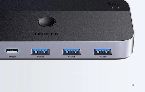 Ugreen Przełącznik switch USB 3.0 CM662, 2X4 out (czarny)