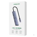 Ugreen rozdzielacz HUB USB Typ C - 4x USB 3.2 Gen 1 srebrny