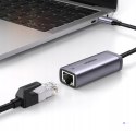 Ugreen zewnętrzna karta sieciowa USB Typ C - RJ45 1Gbps (1000Mbps) szary