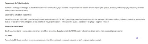 VIVITEK PROJEKTOR KRÓTKOOGNISKOWY DW355ST