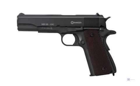 Wiatrówka pistolet RANGER M1911 BB KWC kal. 4,5 BBs BLOW BACK 17 strz. FULL METAL CO2 (AAKCMB760AZB) (OUTLET)